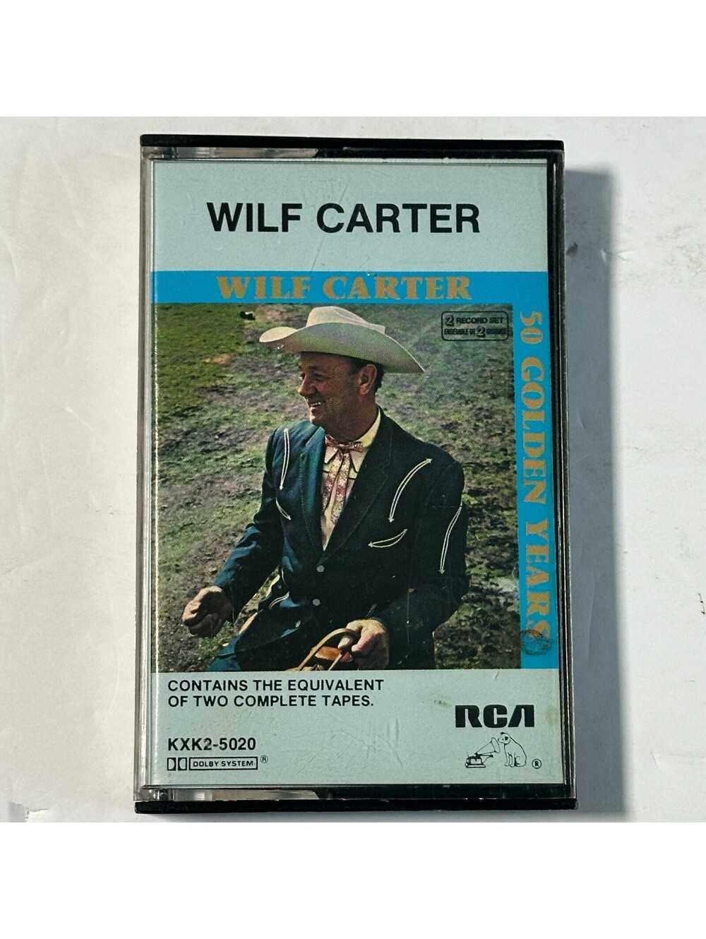 Wilf Carter 50 Golden Years Cassette 1983 RCA KXK2-5020 Canada Country
